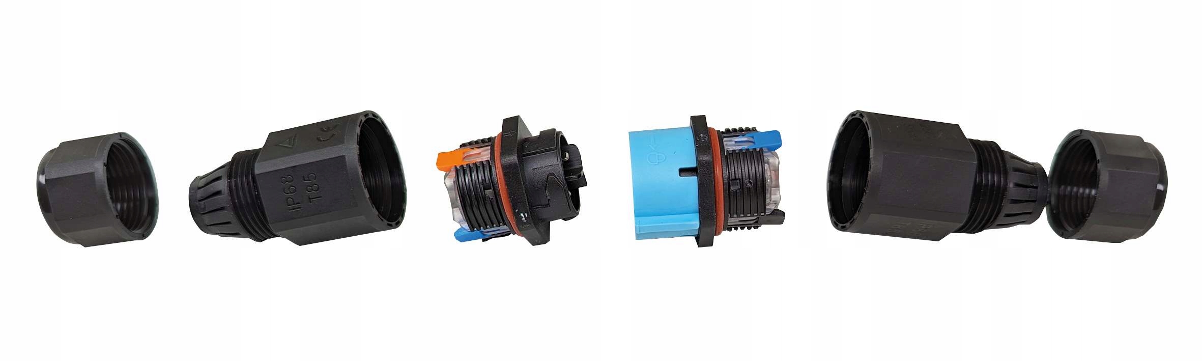 Złącze kablowe wodoszczelne IP68 CTL 3x2,5 GREENLUX Kolor czarny