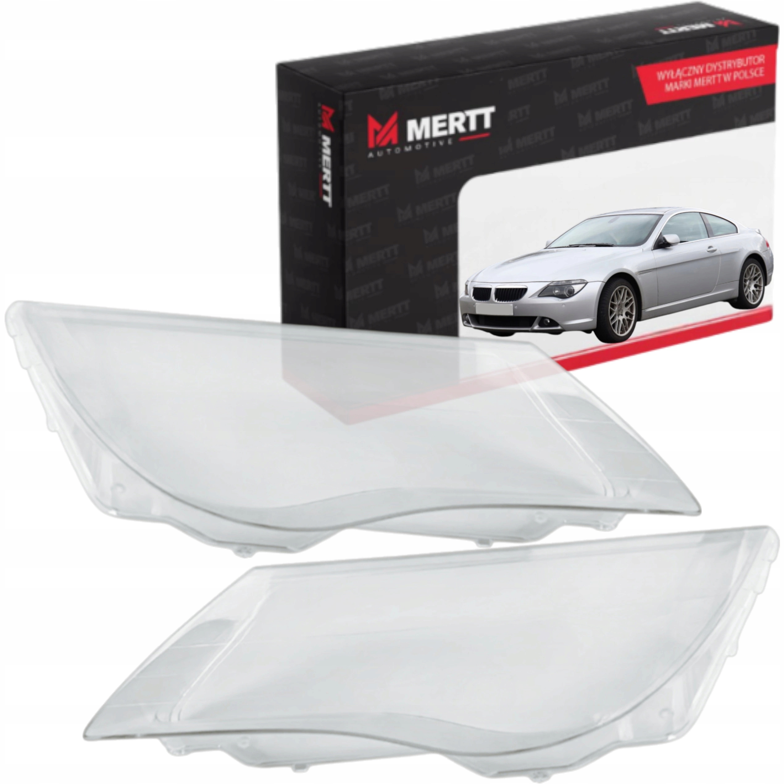 Bmw 6 E63 E64 2007-2010 Komplet Kloše předního světlometu sklo Levé Pra