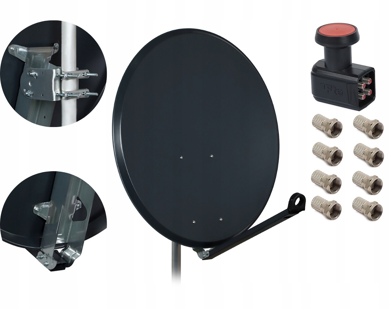 

Antena satelitarna 90cm Famaval Konwerter Quad Zł