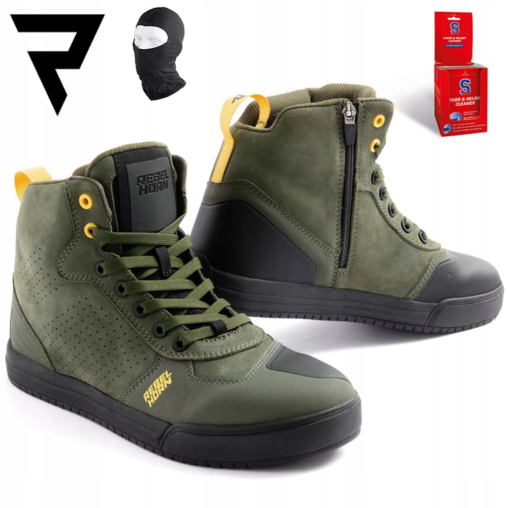 Motocyklové Topánky Rebelhorn Spike Olive Mestské Tenisky Darčeky