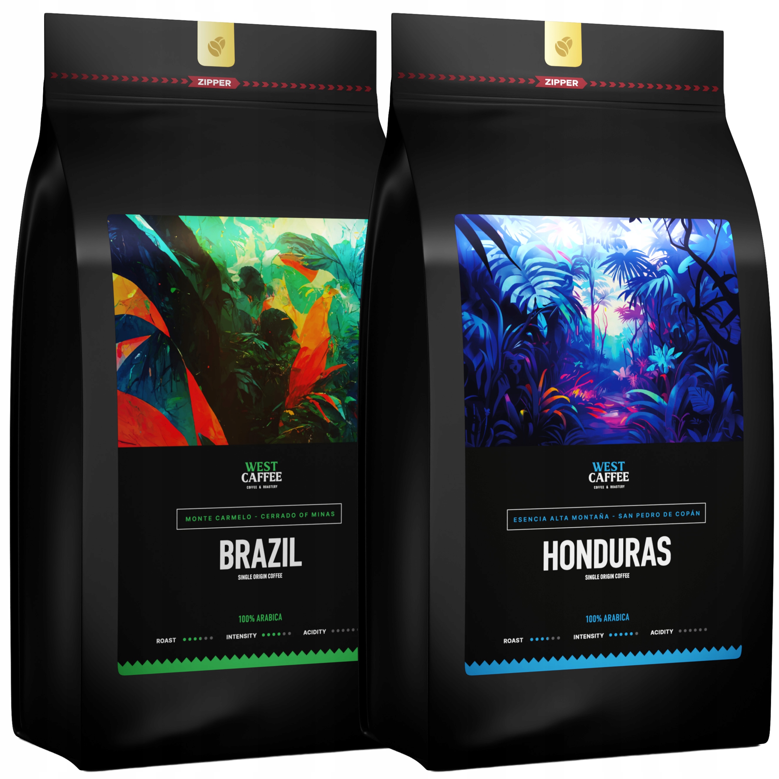 Levně Káva Zrnková Brazílie Honduras Set 2KG 100% Arabica Čerstvě pražená