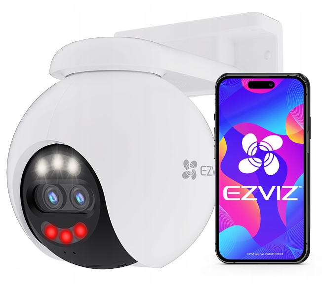 WiFi otočná kamera H80x Dual 4K UltraHD 8MP 2MP Ezviz Autotracking Ai