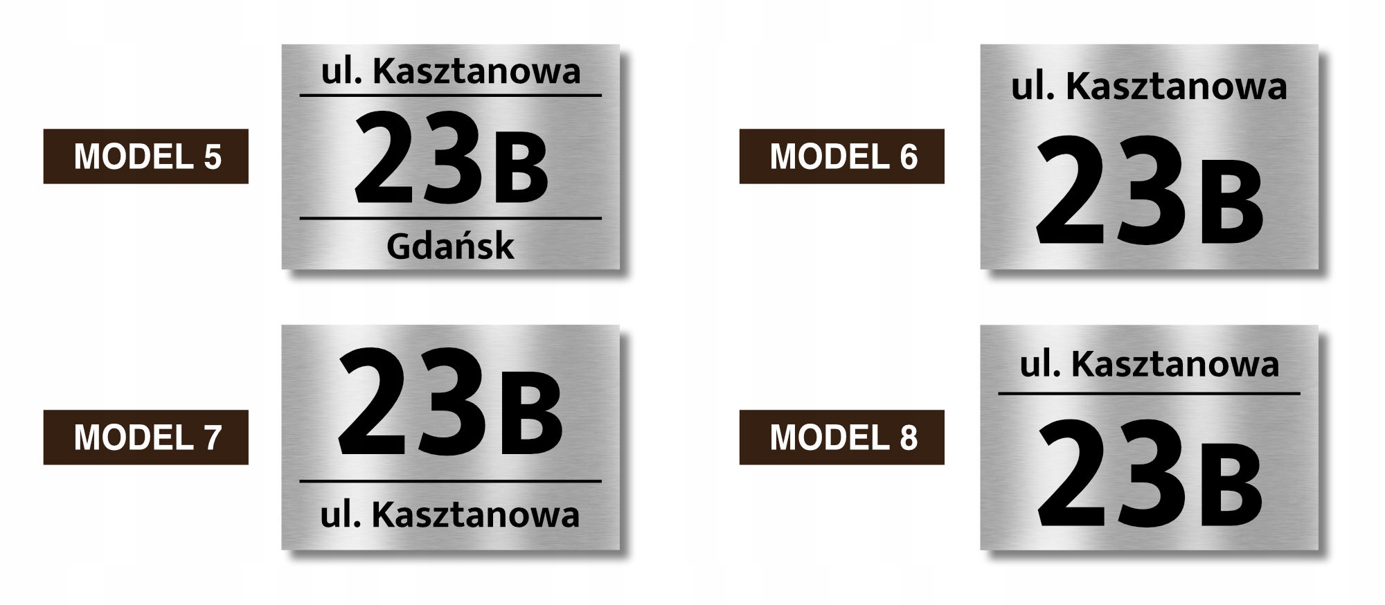 tabliczka tablica ADRESOWA numer domu 30x20 alu Materiał aluminium