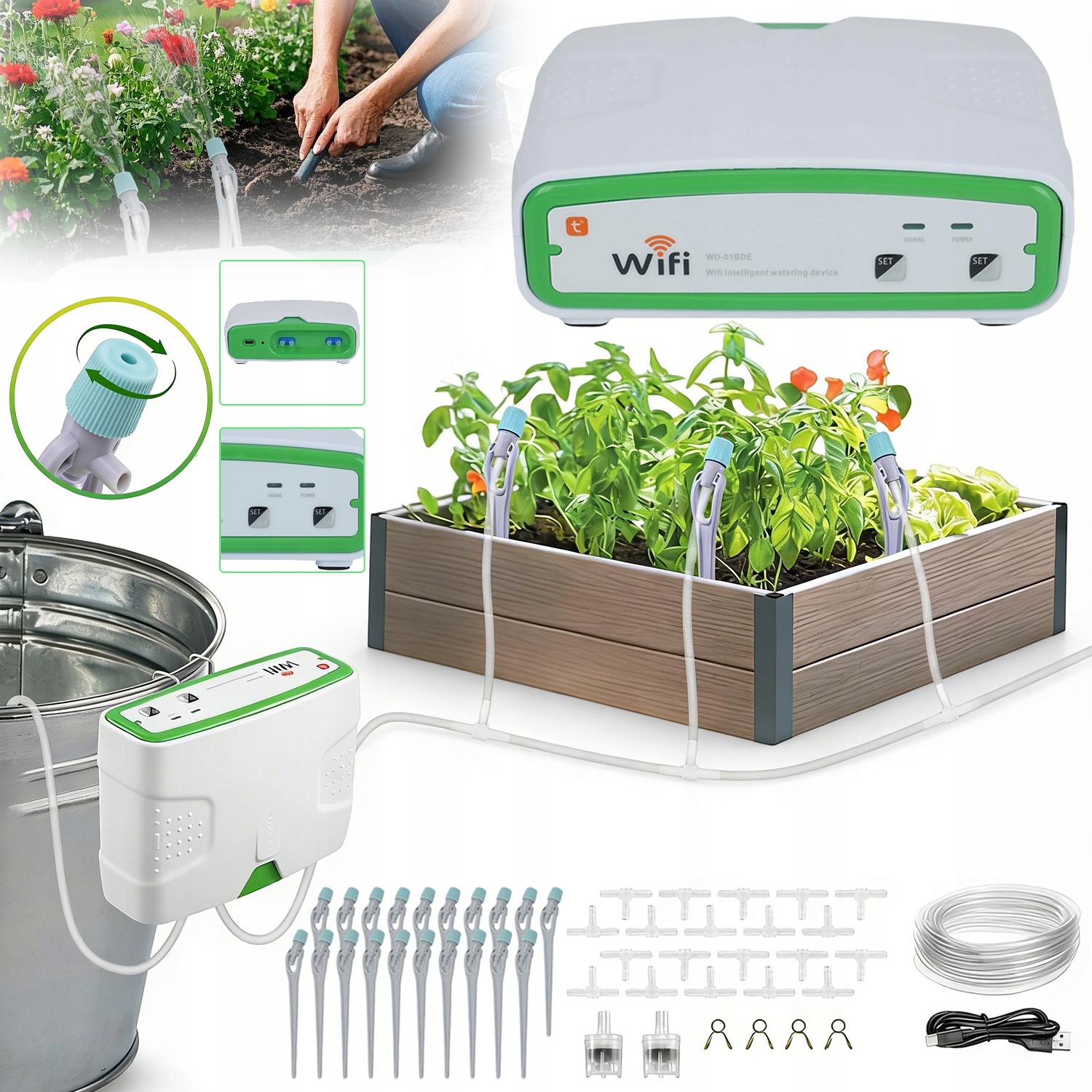 Automatický Inteligentní Systém Zavlažování Rostlin Wi-fi/usb Konev