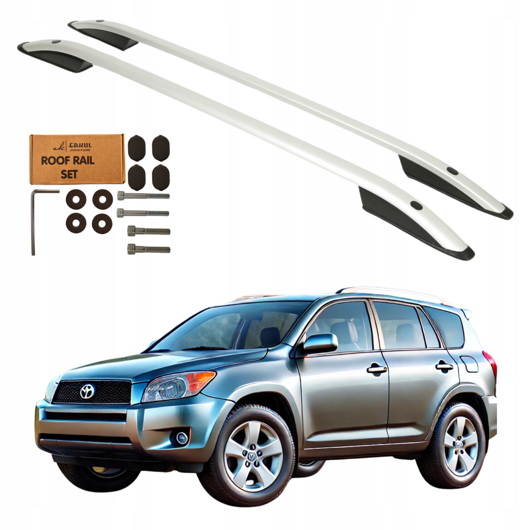 Střešní nosiče Toyota RAV-4 Suv 2006-2013 hliníkové, odolné, pevné