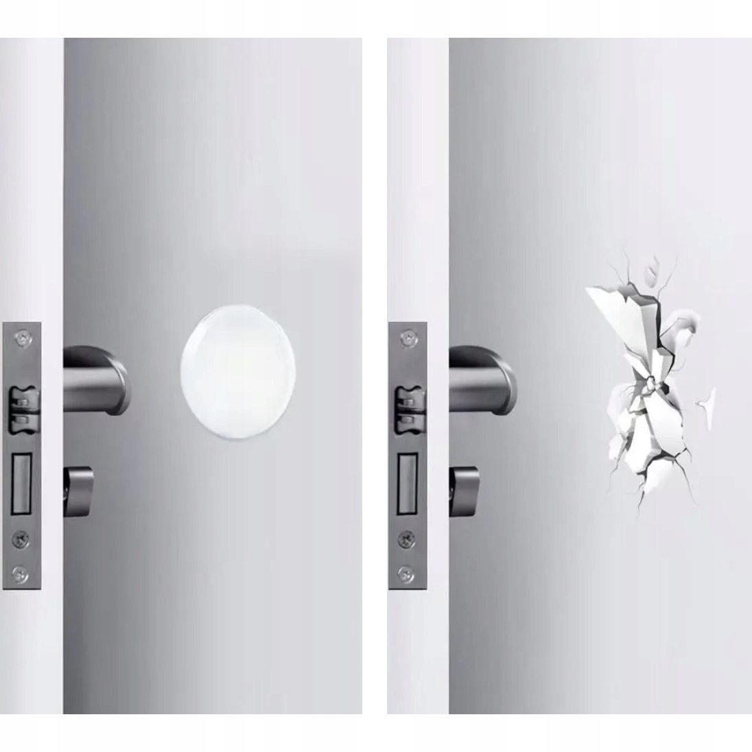 Odbojnik do drzwi klamkę ochraniacz na ścianę samoprzylepny okrągły 6 szt Rodzaj przyklejany