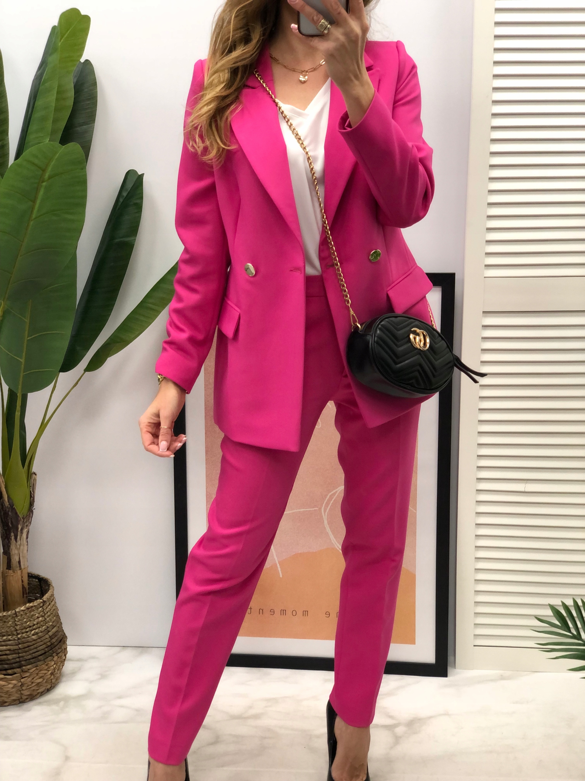 GARNITUR MIAMI PREMIUM ___ fuksja ___ 44 Linia plus size (duże rozmiary)