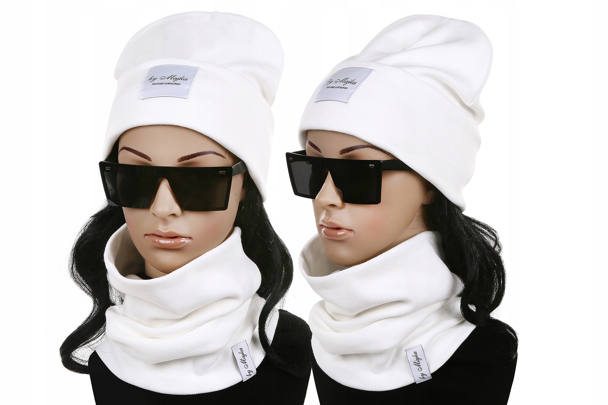 

Komplet Damski Majka Czapka Beanie Komin Tuba