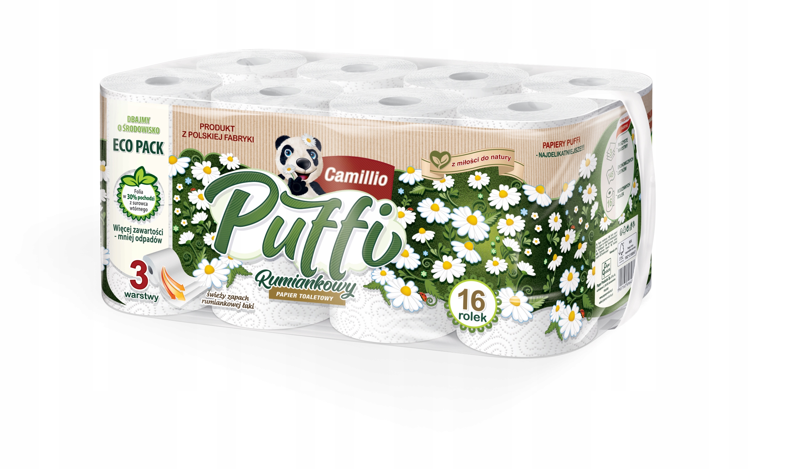 

Papier Toaletowy Rumiankowy Puffi Camillio 16SZT