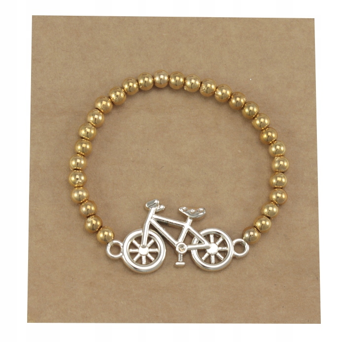 

Bransoletka Elastyczna Złote Kulki Z Rowerem