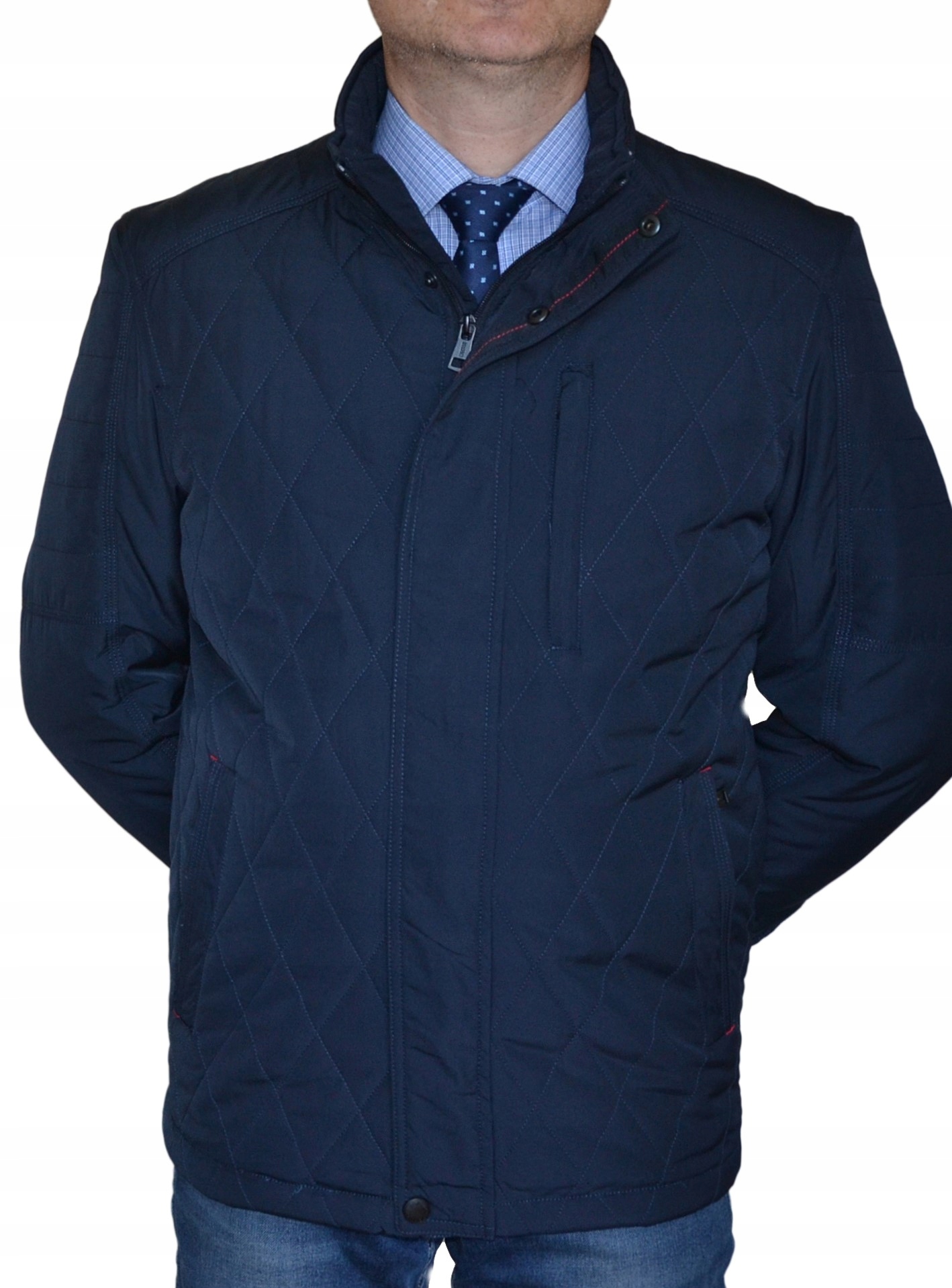 Kurtka męska Wiosenna Jesienna Wizytowa Pikowana L