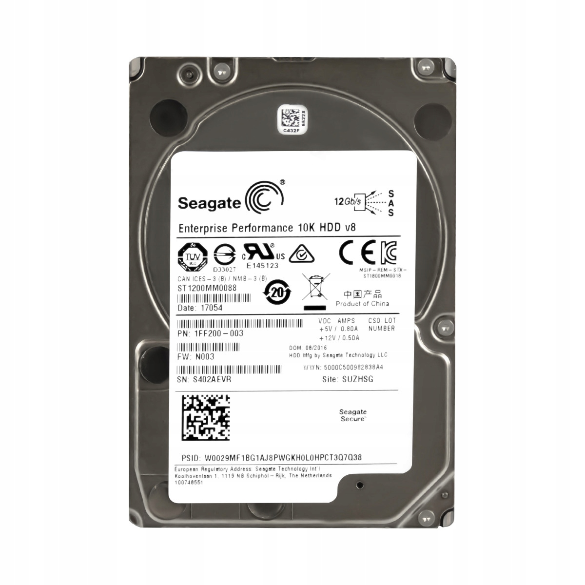 Seagate 1.2TB 10K 128MB SAS-3 2.5'' ST1200MM0088
