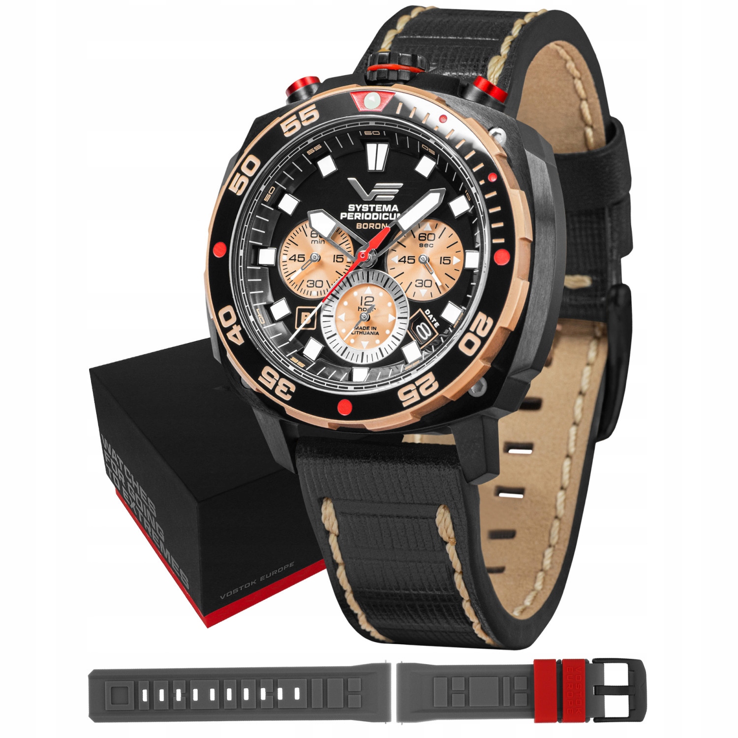 Pánské Hodinky Vostok Europe VK67-650E721LB, černý řemínek