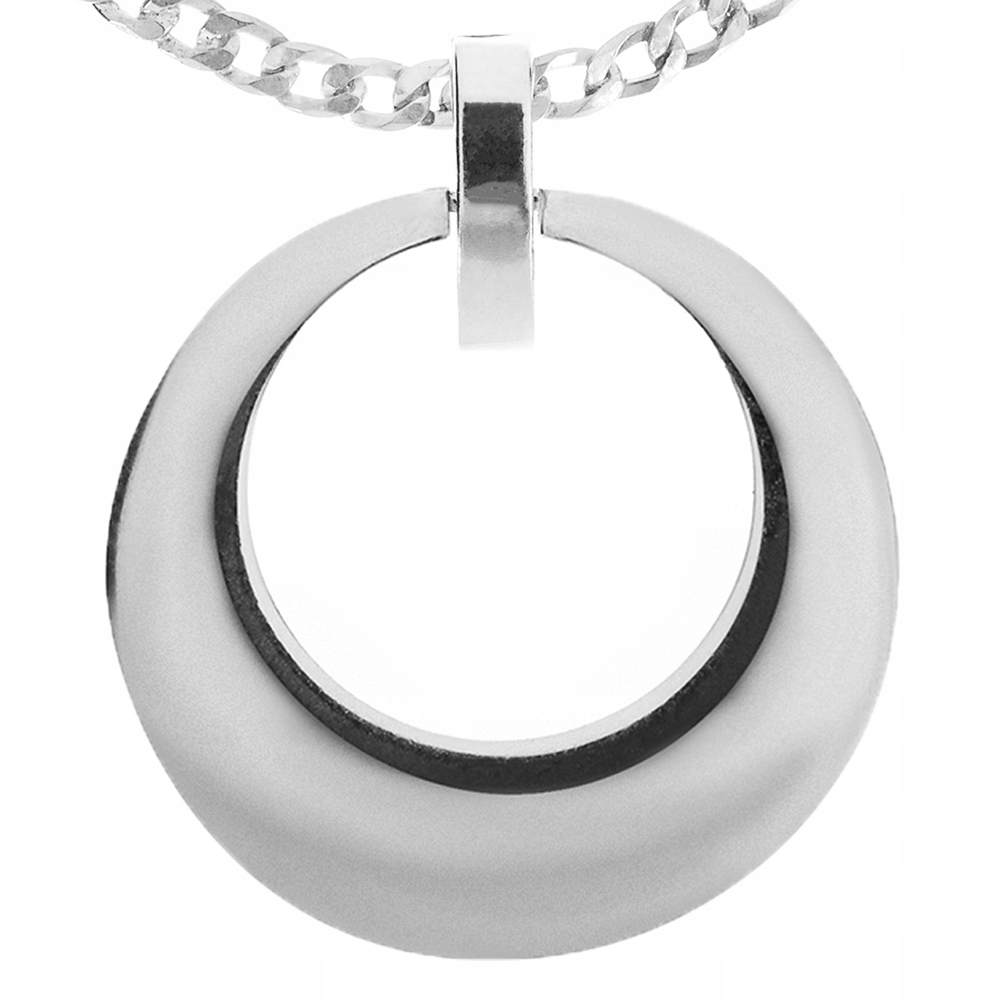 Minimalistický Oválný Stříbrný Přívěsek 925 Kolečko