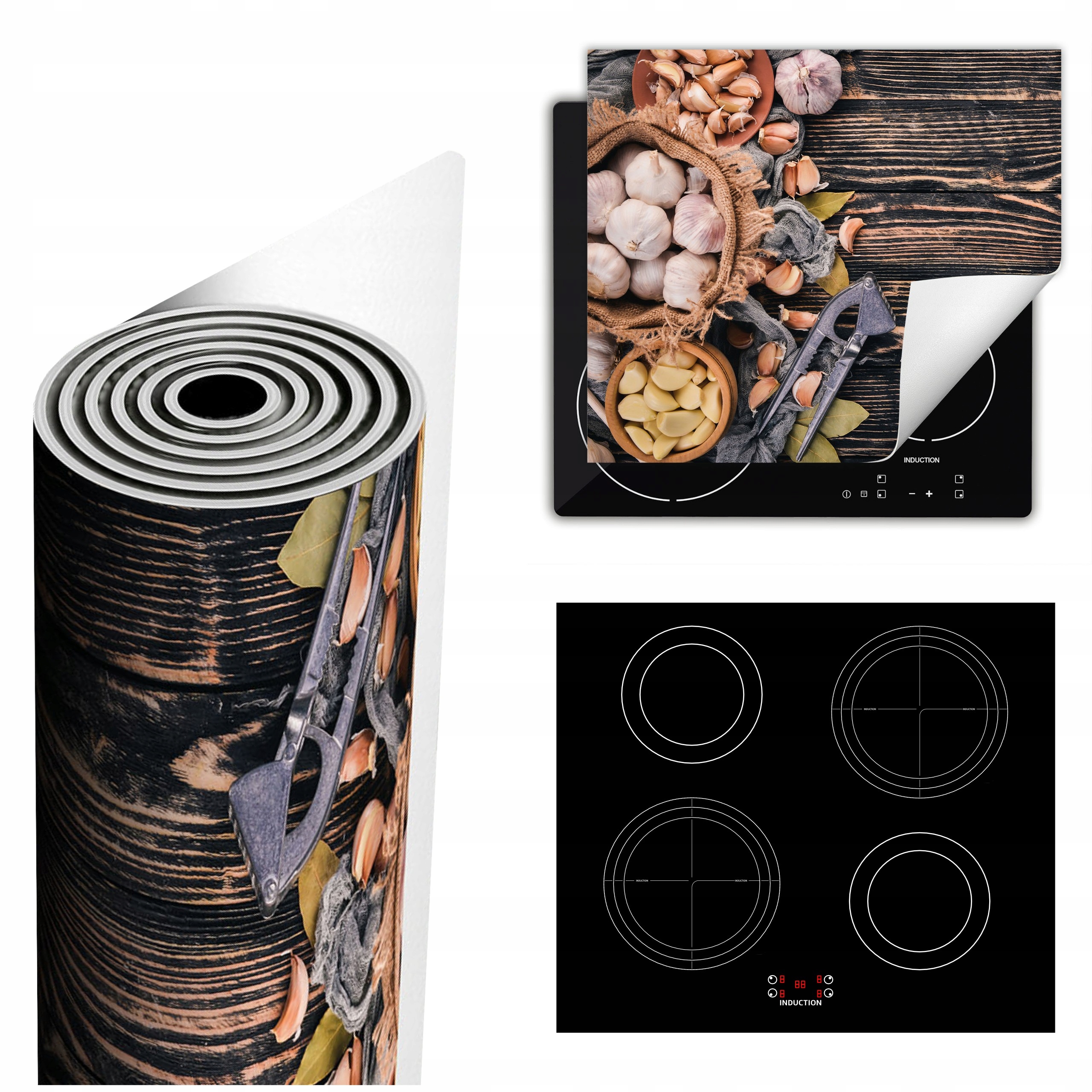 Ochranná Podložka Na Sporák Pro Více Místa 60x52 česnek dřevo