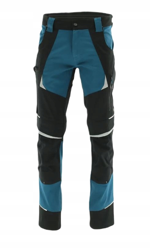 Sara workwear spodnie robocze do pasa Cottonflex czarny-petrol 50