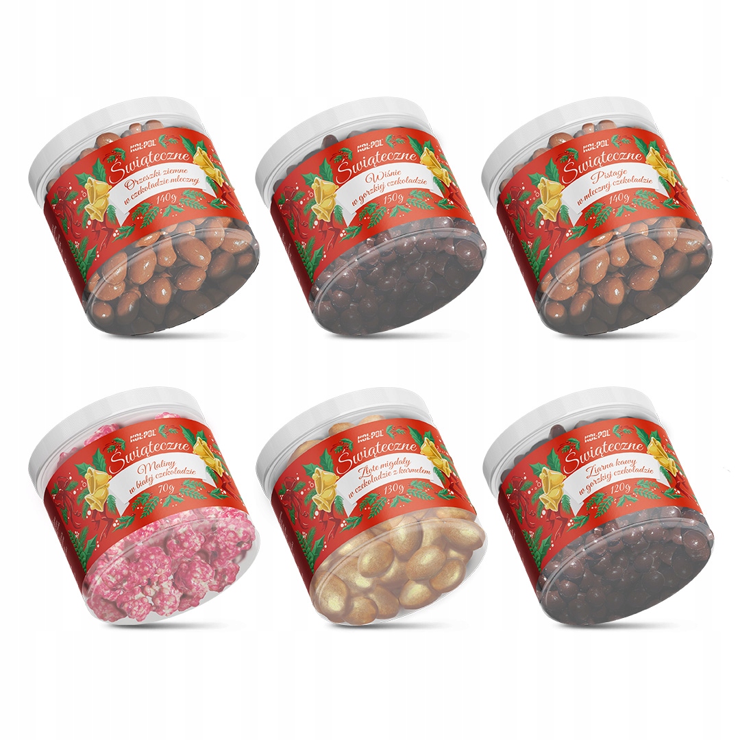 Levně Dárková Sada Vánoční Čokoládový S Ořechy A Ovocem Koš Box Kol-Pol