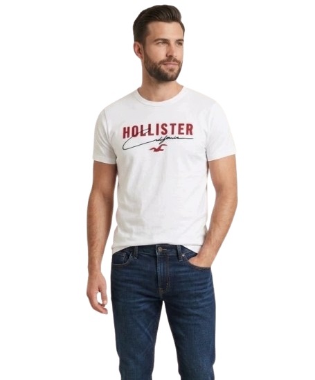 tričko Abercrombie&Fitch Hollister tričko M bílá