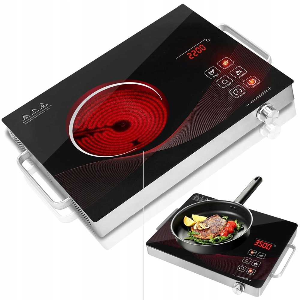 Kuchenka Elektryczna Ceramiczna 3500W Jednopalnikowa Płyta Przenośna
