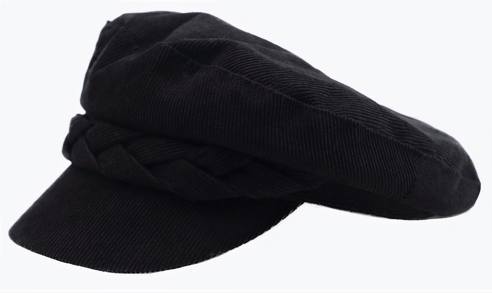 

Czarny Kaszkiet Beret Baker Bay Czapka ze sztruksu
