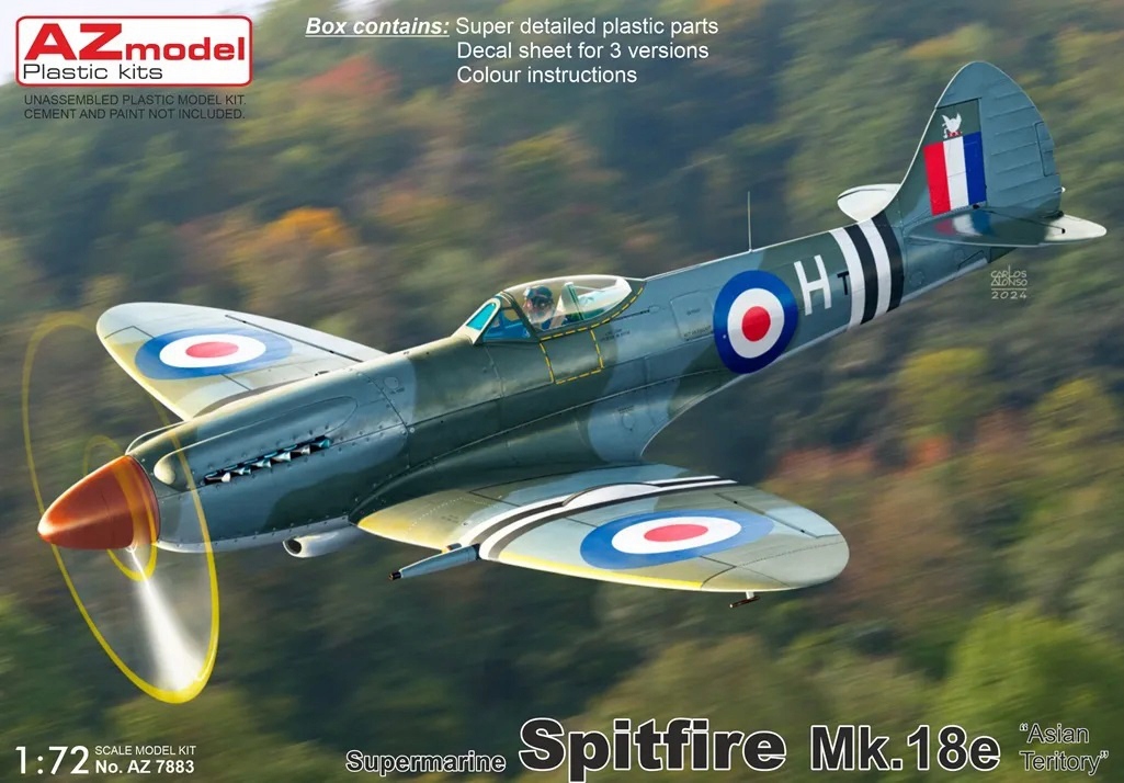 Supermarine Spitfire Mk.18e AZmodel Az 7883 měřítko 1/72
