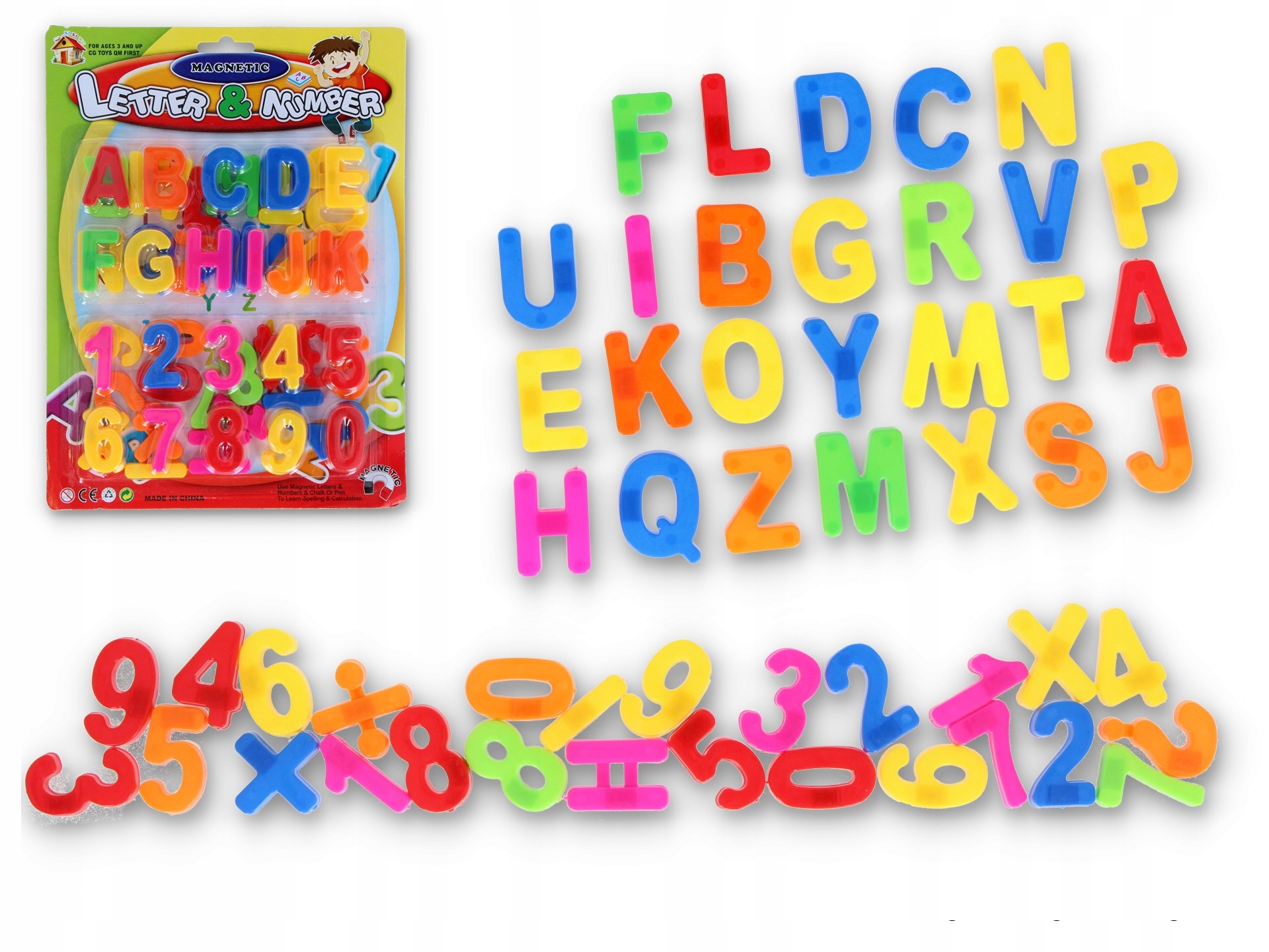 

Literki i cyferki na magnes duże