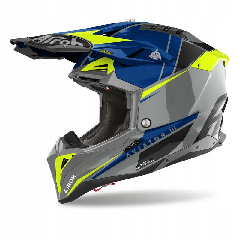 Airoh Aviator 3 Push Blue lesk prilba L
