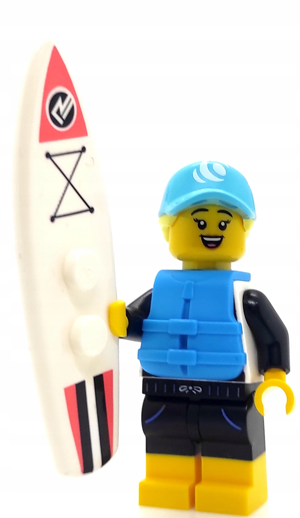 

Lego Minifigurka Instruktorka Surfingu Bam, Nowe