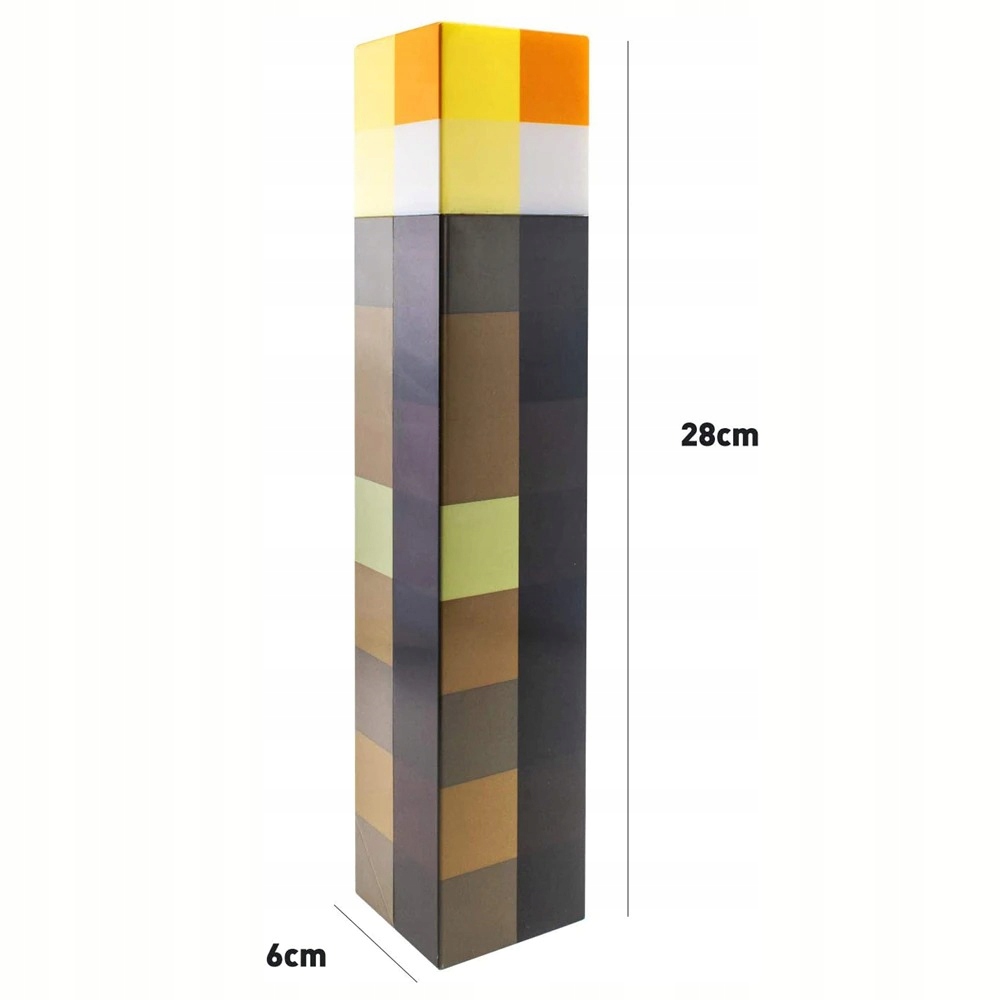 LAMPKA NOCNA MINECRAFT POCHODNIA USB Rodzaj gwintu zintegrowane źródło LED