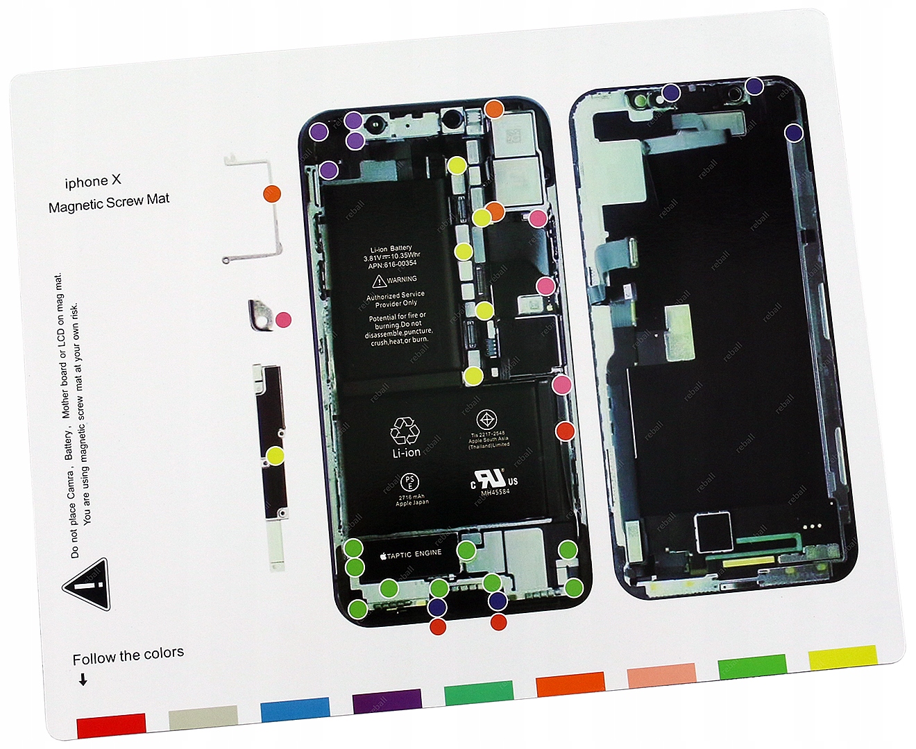 Mata stołowa YOUKILOON czarny 25 cm x 20 cm