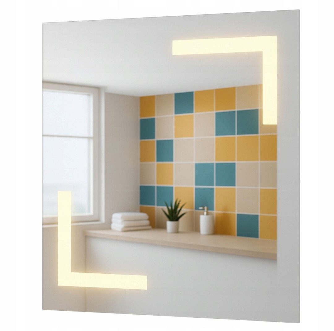 Led zrkadlo 70 x 50 cm bez vypínača s Led osvetlením Aries