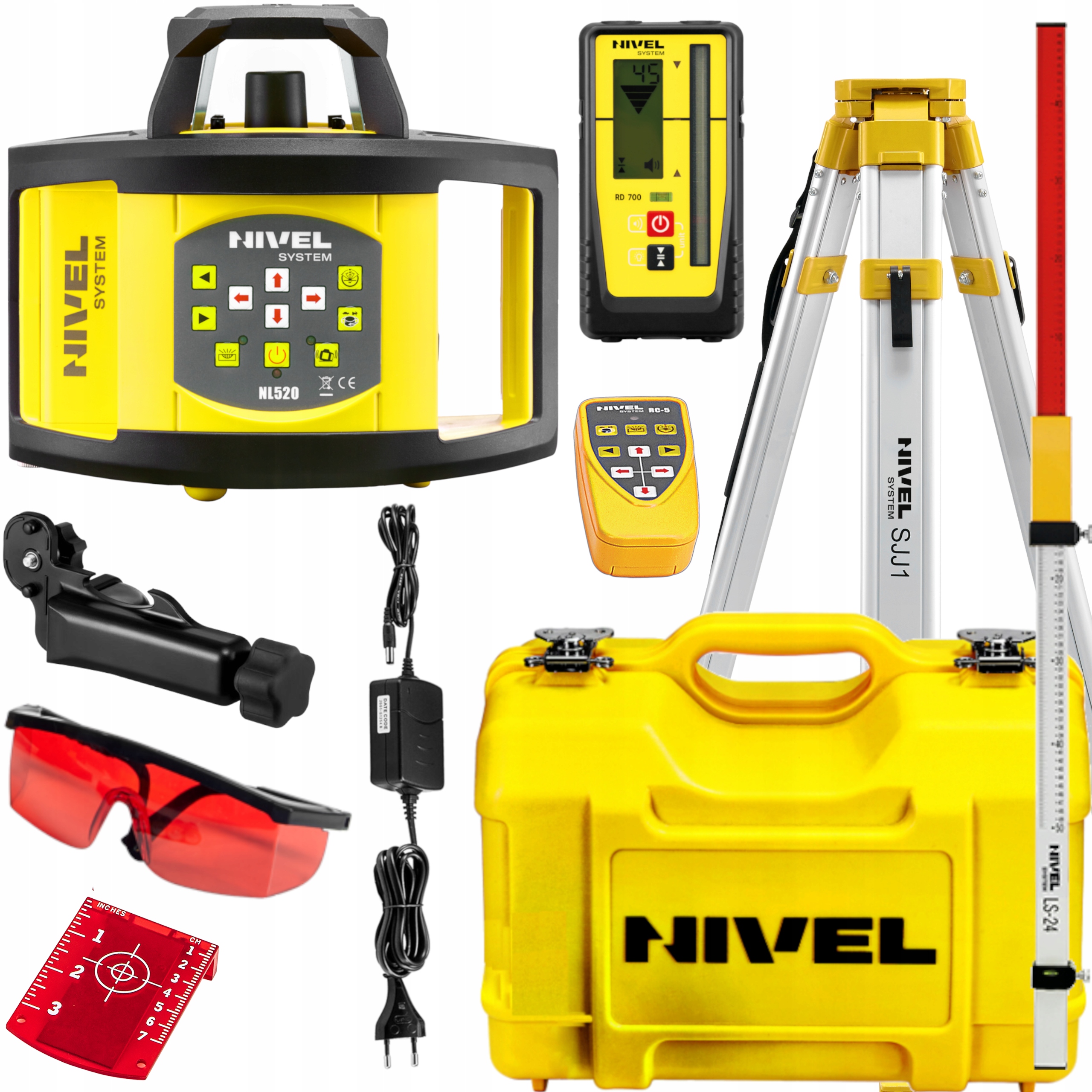 NIWELATOR LASEROWY NIVEL NL520 DIGITAL+ŁATA+STATYW