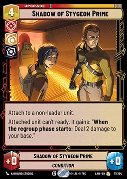 Karta Shadow of Stygeon Prime SWU LAW #077