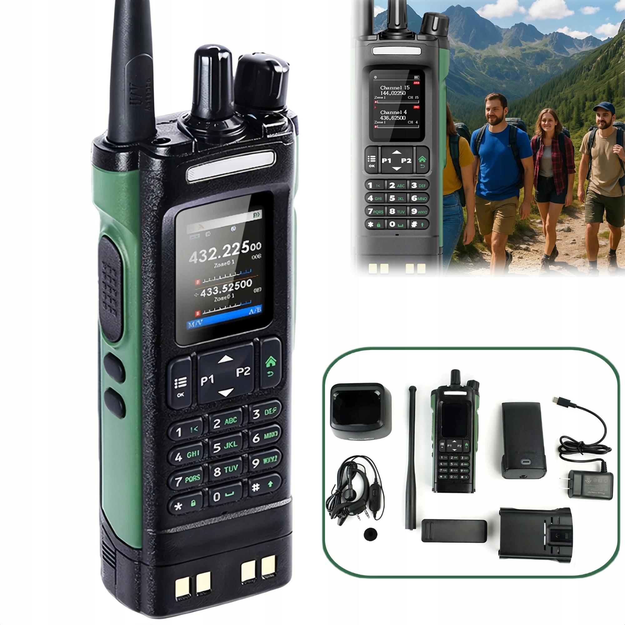 Baofeng DM-32E Htq Dmr Fm Vhf Uhf Airband Gps Usb-c Letecké Pásmo 10W