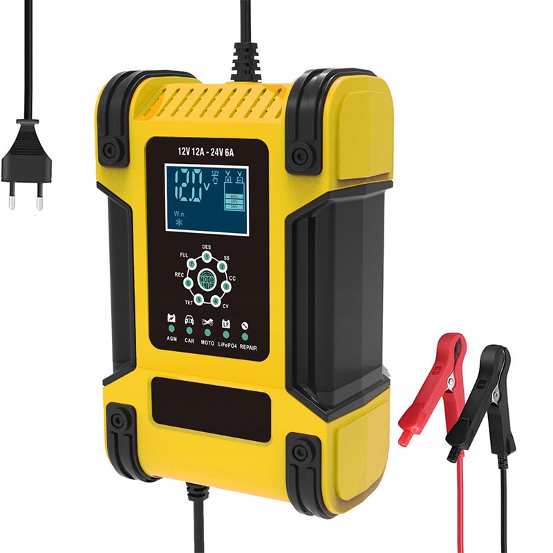 

Mocny Prostownik Automatyczny LCD 12V/24V ,12A/6A