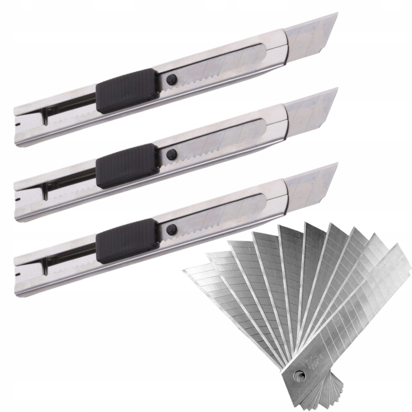 

3szt Nóż Do Tapet Tapeciak 18 mm+ 10 ostrzy