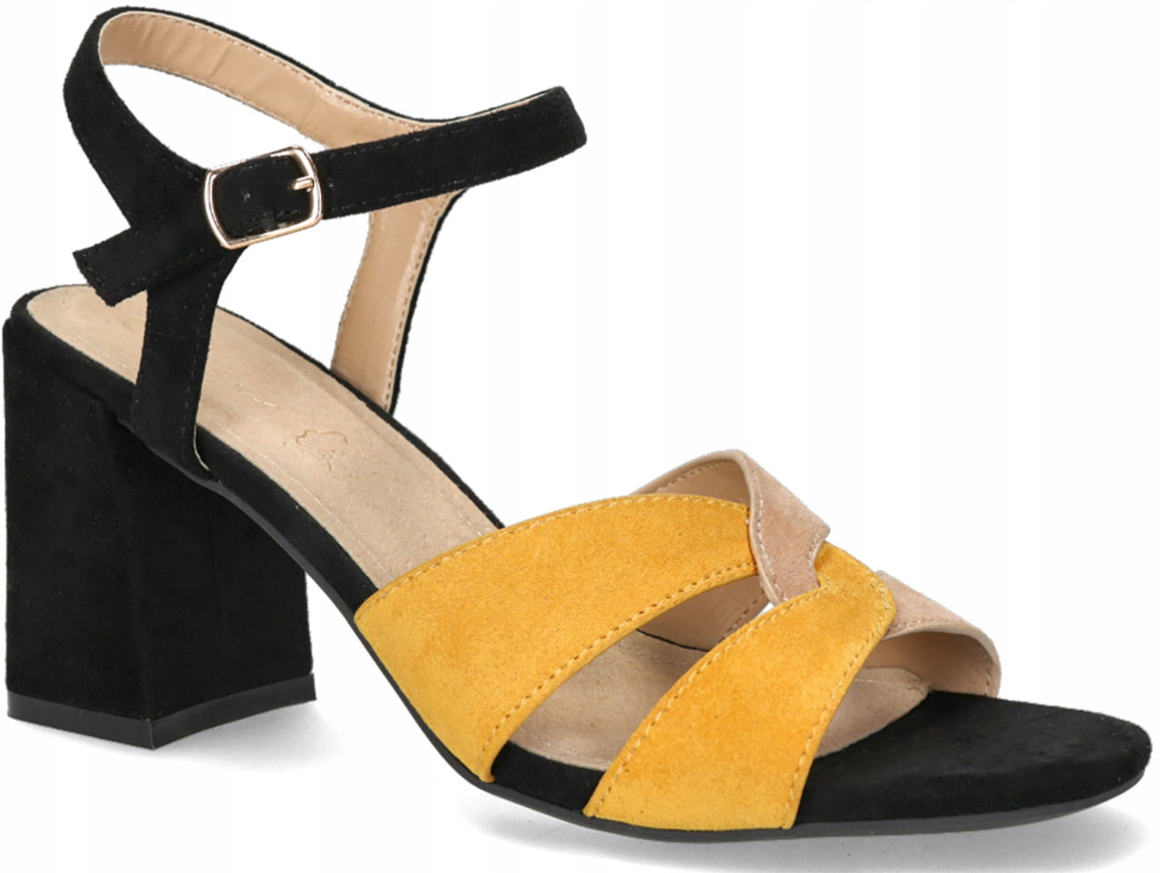 

Sandały Na Szerokim Słupku Ze Skórzaną Wkładką 36