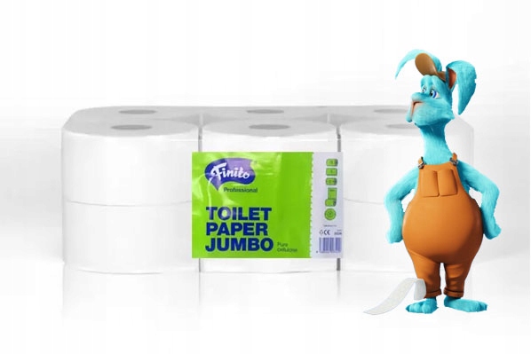 Finito Jumbo toaletní papír bílý, 2vrstvý, 100 m, 12 rolí