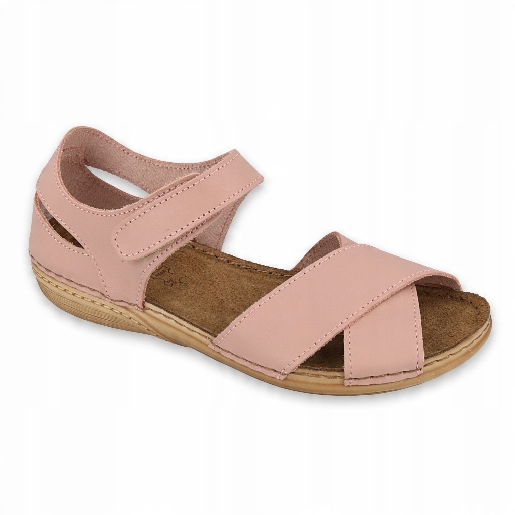 

Różowe Skóra naturalna Buty Sandały Inblu r.38