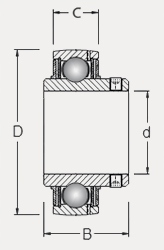 Łożysko samonastawne UC 206 FAG 30x62x38,1 YAR GYE Marka FAG