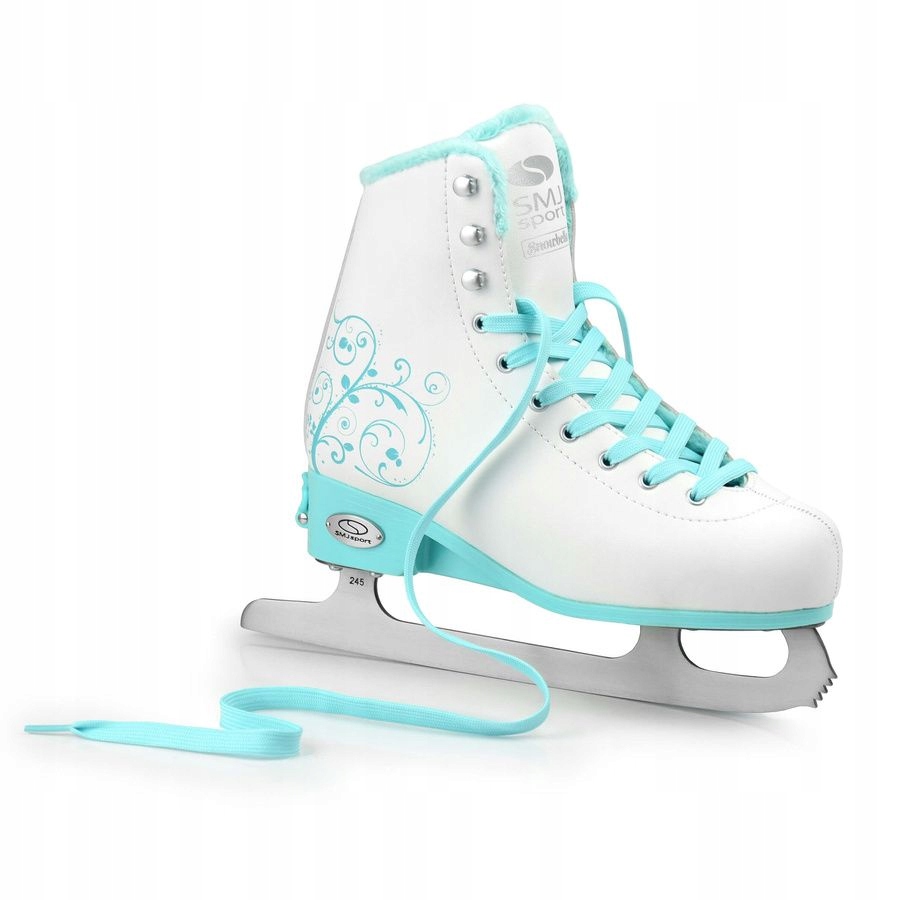 Regulowane łyżwy figurowe Smj Sport Snowbella biało-turkusowe 31-34