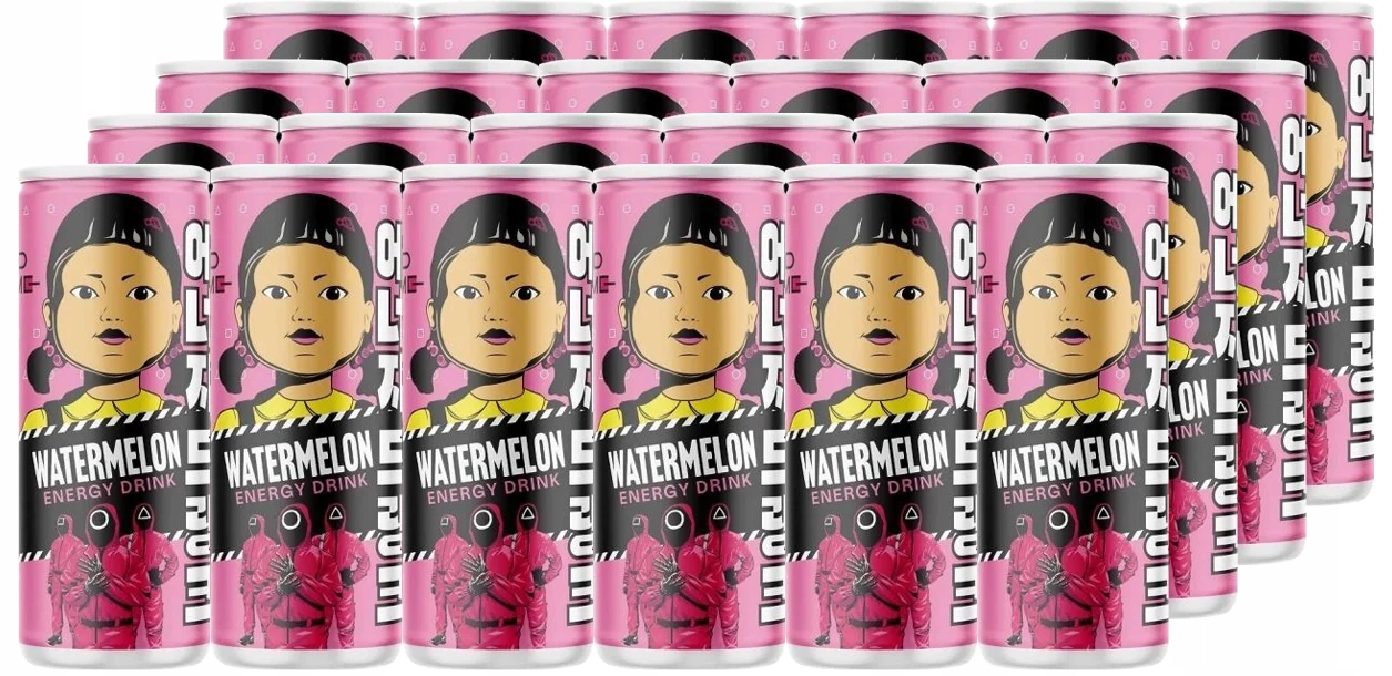 24 x Energetický nápoj Squid Game energy Drink Netflix Meloun 250 ml