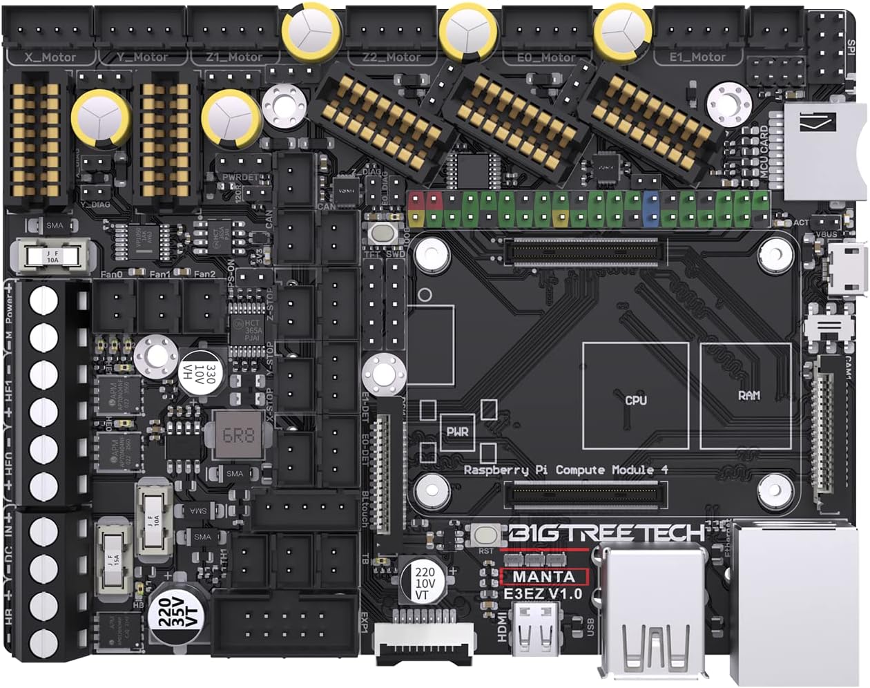Bigtreetech Manta E3 Ez Control Board 32Bit EZ2209 pro 3D tiskárnu Ender-3