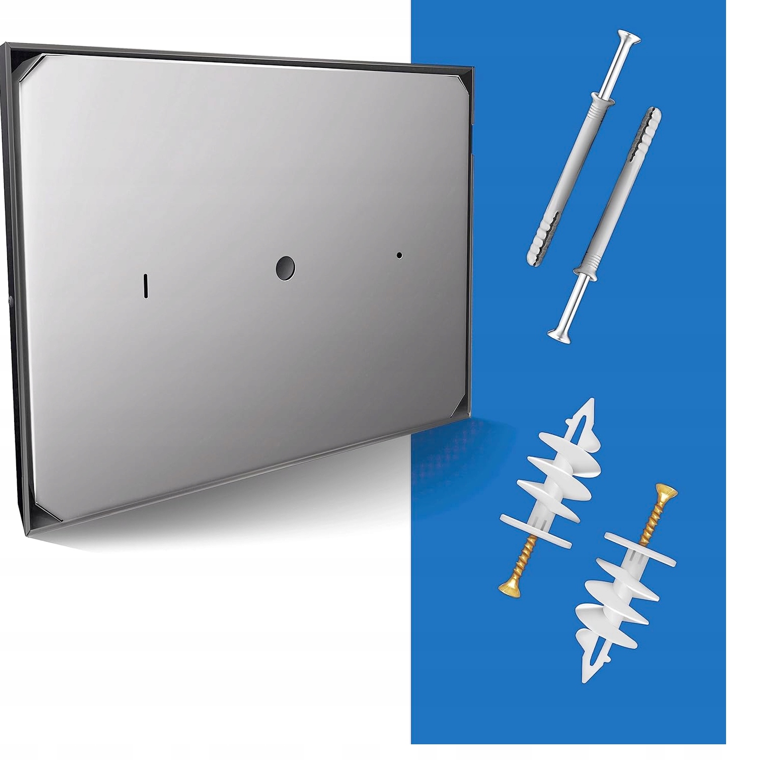 PODŚWIETLANY NUMER NA DOM TABLICZKA ADRESOWA LED 40X30 cm ANTRACYT RAL 7016 Grubość 4 mm