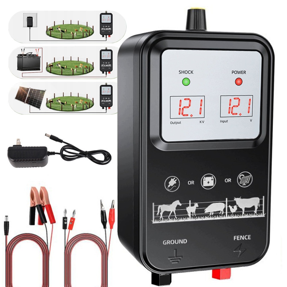Sada elektrického plotu 12KV pro hospodářská zvířata