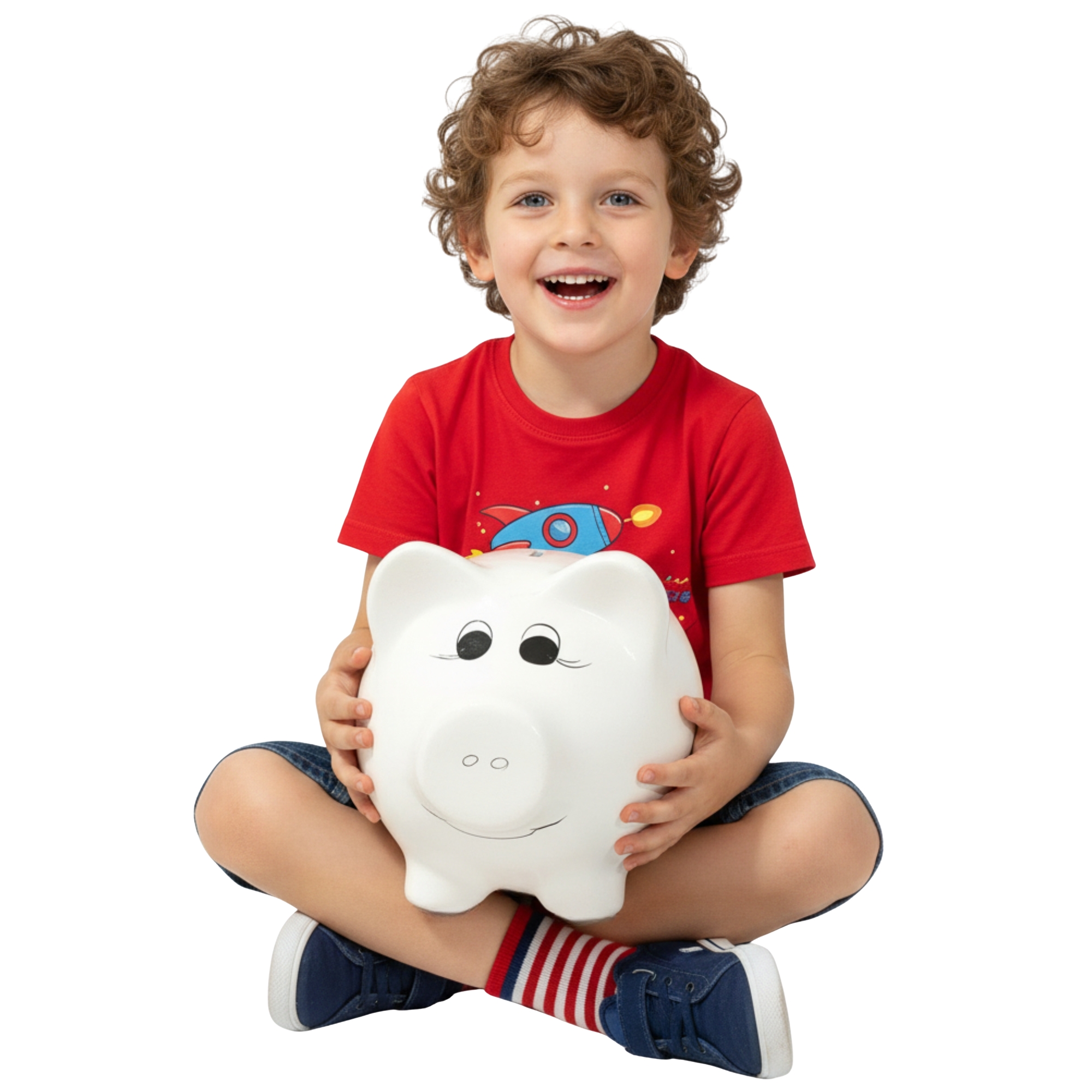 Velká Skabonka XXL bílá Keramická bez otvírání pro děti