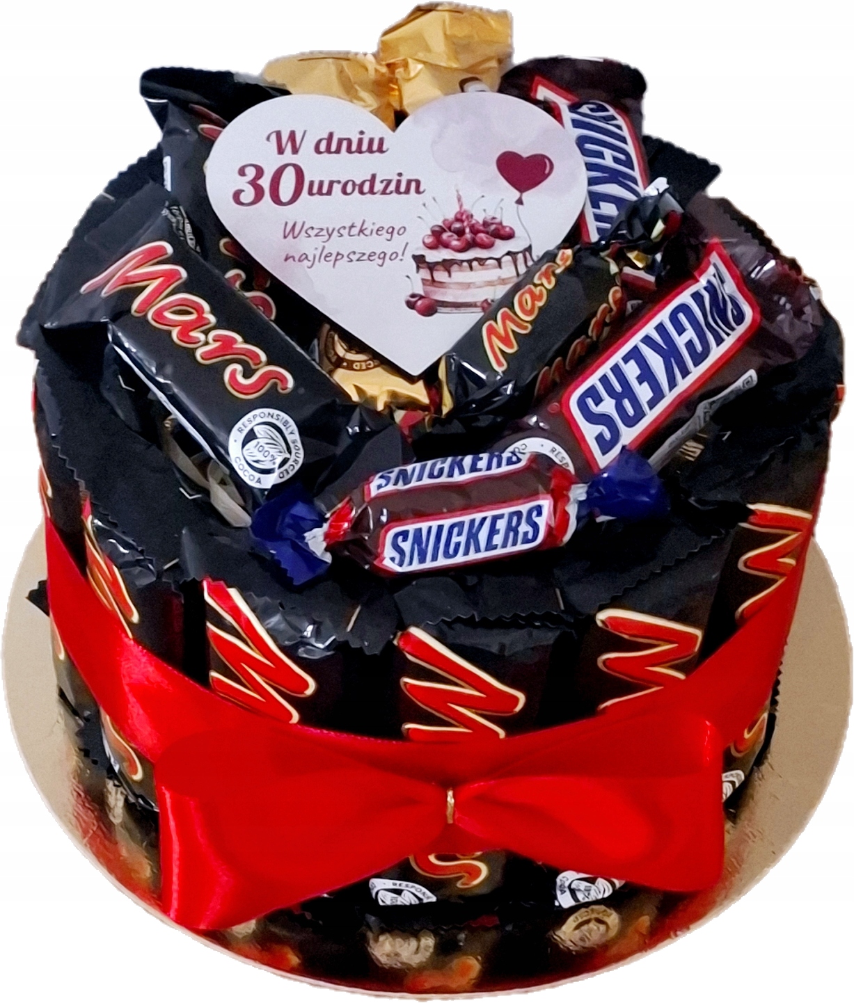 Tort Mars Zestaw Słodyczy Urodziny Imieniny Kosz Prezentowy