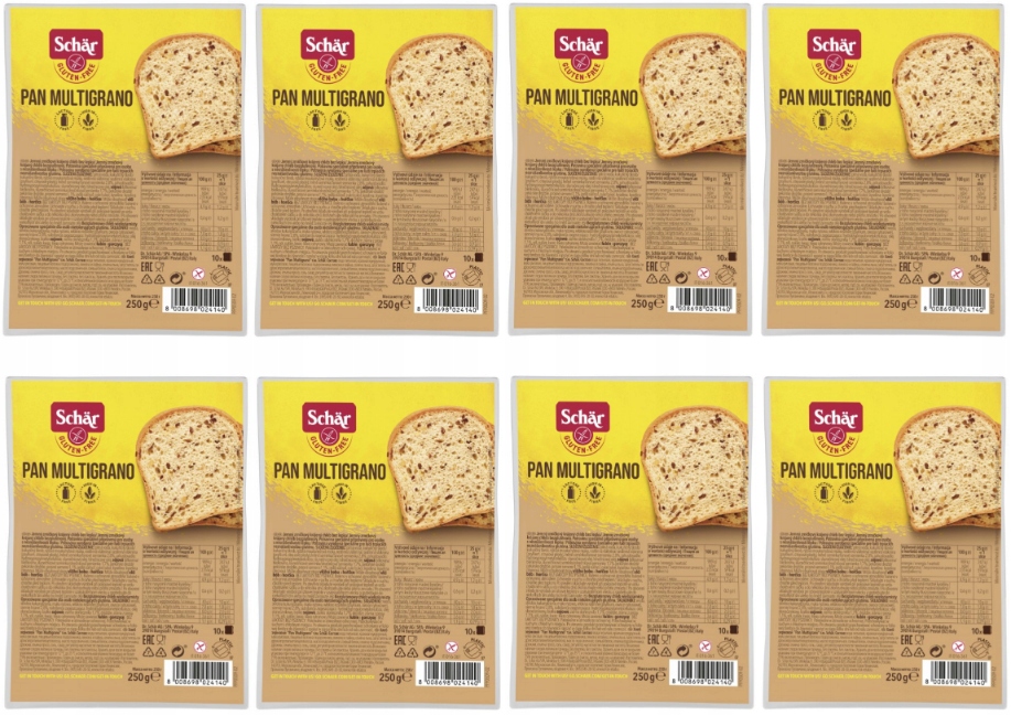 8 x Schar bezlepkový chléb Pan Multigrano 250 g
