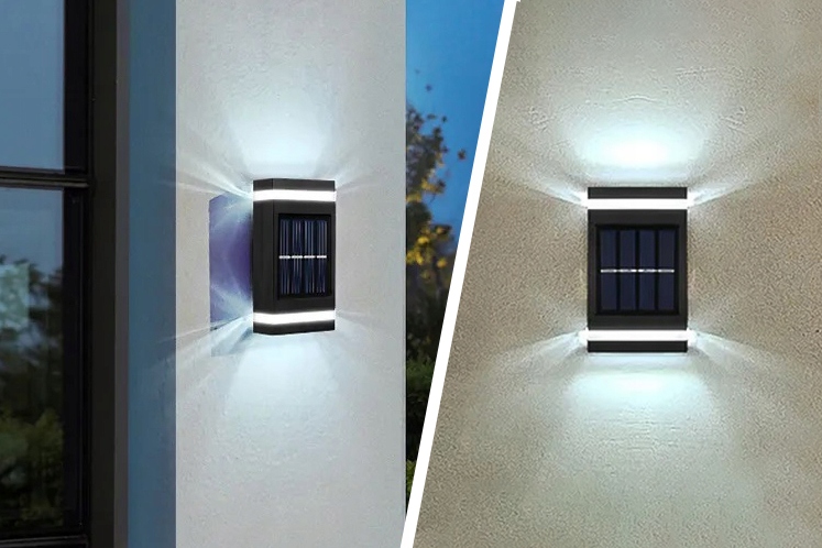 LAMPA DEKORACYJNA OGRODOWA LED KINKIET SOLARNY CZARNY ZEWNĘTRZNY + CZUJNIK Marka Decorya