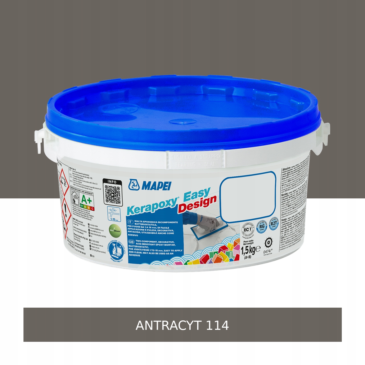 Mapei Kerapoxy Easy Design Fuga epoksydowa 1,5kg 114 Antracyt